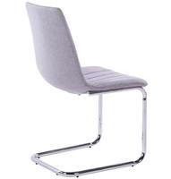 Échantillon gratuit Fibre Knockerback Breuer Éléphant Wite Meilleur Prix Peau de Vache Moderne Royaume-Uni Pas Cher En Acier Inoxydable Pu Salle À Manger Chaise Dans Sa