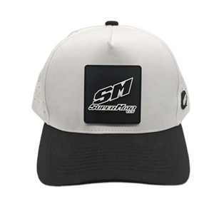 5 Panel Laser Cut <b>Hat</b> Perforated Drilling Hole <b>Hat</b> With Rubber Patch - Product Image 3