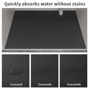 แผ่นรองอ่างล้างจานดินไดอะตอมมิคแบบมินิมอล รูปทรงสี่เหลี่ยมผืนผ้า ป้องกันคราบสกปรก กันน้ำมัน ตัดได้ ป้องกันความชื้นในตู้ ใช้ได้ทั้งห้องน้ำและห้องครัว - Product Image 3