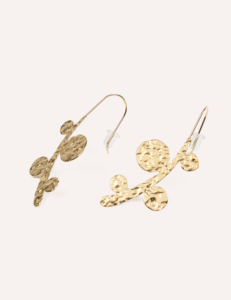 Orecchini YXQ E167 in acciaio inossidabile color oro, elevano il tuo stile, texture martellata, design leggero. - Product Image 2