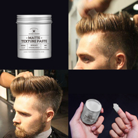 La pâte de texture mate d'argile de style de cheveux sans brillance à base d'eau parfaite absorbe rapidement