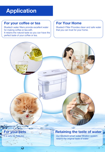 Distributeur de filtre amovible, purificateur d'eau écologique, carafe à eau avec affichage numérique, bouilloire filtrante certifiée NSF, <span class=keywords><strong>ioniseur</strong></span> de cuisine - Product Image 4