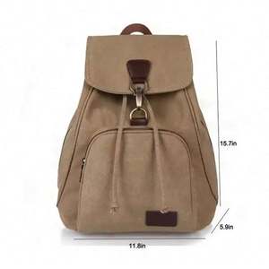 Outdoor Rucksack Teenager Cotton <b>Backpack</b> Fashion <b>Anti</b> <b>Theft</b> Canvas <b>Backpack</b> Retro Schoolbag - Product Image 2