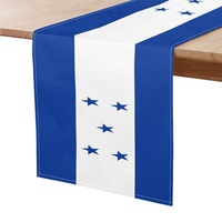 Chemin de table personnalisé en polyester avec drapeau du Honduras, combinaison de protection de table et de décoration esthétique pour la maison