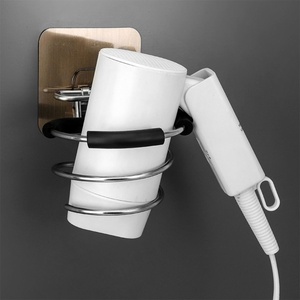 Carbon Steel Rotating Hair Dryer Holder Wall-Mounted No-Drill <b>for</b> Home Salons Dormitories Bathrooms & Showers Wholesale - Product Image 4