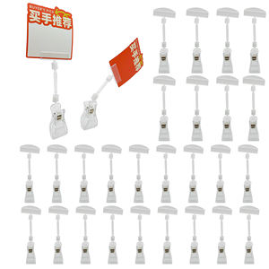 Soporte de señal de plástico de 25 piezas, Clips giratorios, etiqueta de precio para mercancía, doble pantalla - Product Image 4
