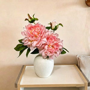 Arrangement de fleurs de pivoine artificielles, fleurs en soie, décoration de vase, décoration de la maison, du bureau, du mariage - Product Image 3
