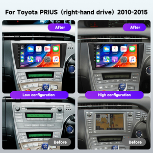 Autoradio Podofo Qualcomm 8 cœurs 9'' <span class=keywords><strong>4</strong></span>+64G pour Toyota <span class=keywords><strong>PRIUS</strong></span> (conduite à droite) 2010-2015 CarPlay/Android Auto sans fil WiFi 4G OEM - Product Image 5