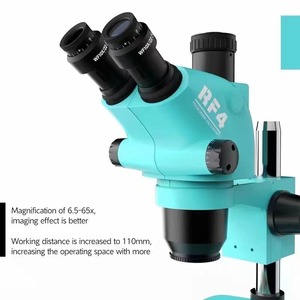 Microscopio estéreo <span class=keywords><strong>trinocular</strong></span> RF4 RF6565TVP para reparación de teléfonos móviles/reparación electrónica/joyería/tallado - Product Image 4