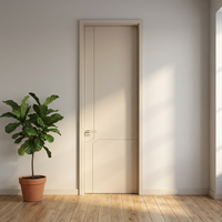 Revêtement de porte en PVC de qualité supérieure, MDF 830 kg/m³, résistant à l'humidité, qualité hôtel 5 étoiles
