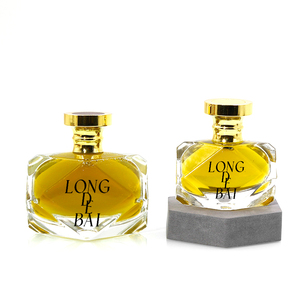 Flacons de parfum en verre personnalisables de luxe, brillants et irréguliers, roses, vides, 20ml, 30ml, 50ml, 100ml, avec couvercles - Product Image 3