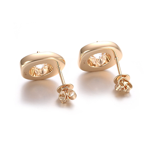 Round Ice flower cut lab created diamond <b>stud</b> <b>earrings</b> set Trendy Individual custom <b>fine</b> jewellry real 10k 14k 18k gold <b>earring</b> - Product Image 2