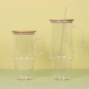 Mug de voiture en verre borosilicate de 32 oz avec poignée, résistant aux changements de température - Product Image 1