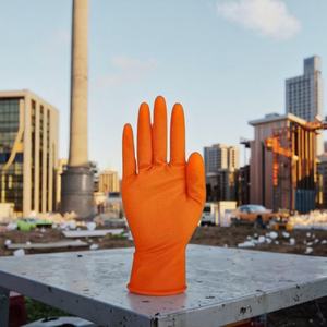 Gants de sécurité robustes en nitrile pur 6-8 mil, texture diamant, personnalisables avec logo, pour mécaniciens, protection chimique, directement de l'usine - Product Image 6