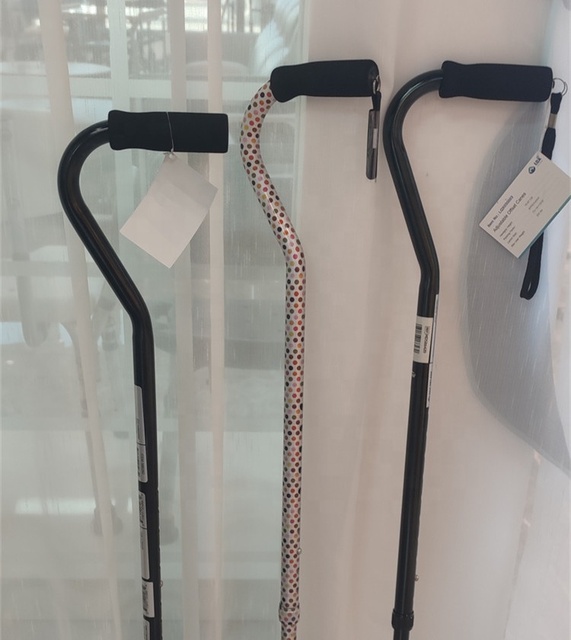 Aluminum Blind Walking Stick Cane with Foam Round Handle Aluminum Adjustable Height China Guangdong Original Customized Black