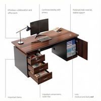 Ensemble de bureau et chaise de direction moderne, poste de travail informatique minimaliste, mobilier de bureau à domicile