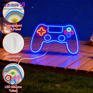 Enseigne néon personnalisée <span class=keywords><strong>pour</strong></span> salle de jeux, décoration murale LED lumineuse <span class=keywords><strong>pour</strong></span> chambre ou man cave, lampe néon colorée alimentée par USB avec télécommande et variateur d'intensité - Product Image 4
