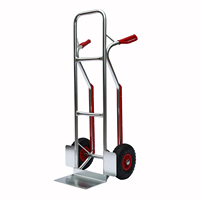 Carretilla de Mano Multiusos de Aluminio Ligera de 80 kg, Carretilla con Ruedas Neumáticas Antipinchazos para Almacén