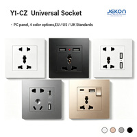 Prise murale standard UE, Royaume-Uni, États-Unis, 86 mm, multifonction, trou universel, chargeur USB C, 4 options de couleur, prise murale pour hôtel