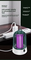 Nuevo Matamosquitos Eléctrico No Tóxico para el Hogar con Clasificación IP33, Trampa de Doble Uso con Luz UV para Interiores/Exteriores, Repelente para Camping