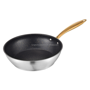 7Pcs Đồ Nấu Nướng Sang Trọng Bộ Chất Lượng Cao Thép Không Gỉ Phụ Kiện Nhà Bếp Bộ Với Kính Và Silicone Nắp Gloden Lạnh Xử Lý - Product Image 5