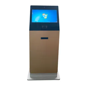 Custom color 21.5 inch golden printer information payment kiosk