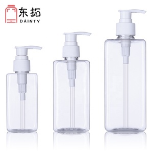 Bán Hot Pet nhựa chai vuông bán buôn tùy chỉnh rỗng chai dầu gội đầu 180ml 300ml 500ml Lotion bơm trong suốt chai - Product Image 4