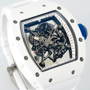 RM055 Men Mechanical Watch, Skeleton Movement, White Ceramic Bezel, Titanium <b>Case</b>, Business Sport Luxury Watch - Product Image 2