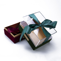 Boîte cadeau en carton rigide avec couvercle en acrylique de luxe personnalisé pour l'emballage de cadeaux, d'aliments ou de cosmétiques