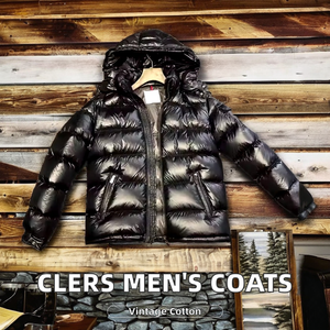 Giacca da Uomo Designer Personalizzata di Alta Qualità, Collo Alto, Invernale, da Esterno, Piumino Nero Casual Elegante Streetwear - Product Image 2