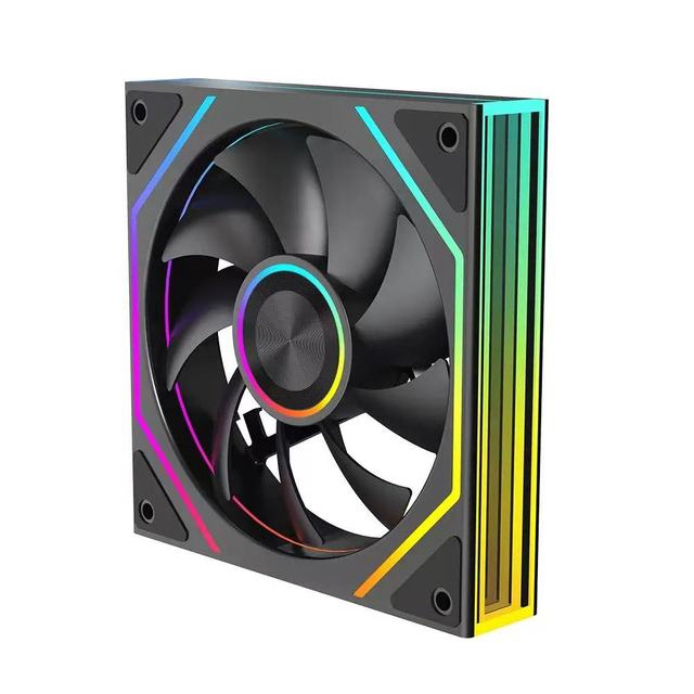 120mm ARGB PWM Cooling Fan Frosted Blade Addressable RGB Soft Diffused Light Effect 5V 3PIN Aluminum Computer Case Fan