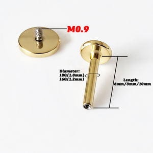 Rui Qian ตะปูเจาะ G23ไทเทเนียมอัลลอยทรงเสน่ห์ต่างหูไทเทเนียมแท้ F136สวยงามเครื่องประดับแฟชั่น - Product Image 2