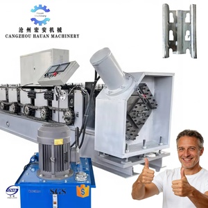 Ligne de production HAUAN CNC pour la découpe de métaux et le traitement de tôles, pour le poinçonnage de plaques intermédiaires de montants d'étagères, 380V - Product Image 1
