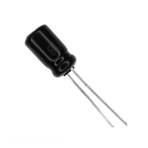 ตัวเก็บประจุ10 uF 20% 25V รัศมี TH 10 uF แบบมีรูผ่านรู ECE-A1EKA100B ของแท้ - Product Image 1