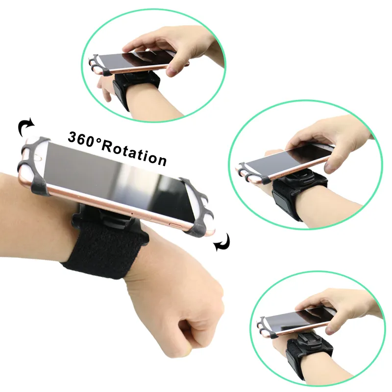 Outdoor Armband Wristband Sports Mobile Phone Holder Running Wristband Hand Phone Holder for 4-6.4 smartphone iPhone 13