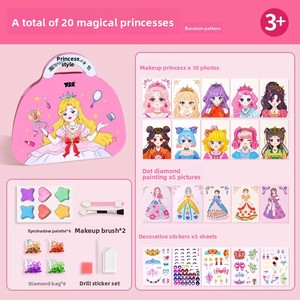 Kit per il trucco di carta da principessa giocattoli per bambini con pasta creativa per bambini regali di compleanno per bambine di 8-12 anni - Product Image 3