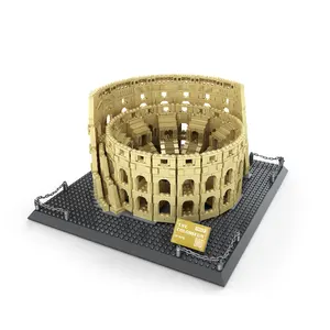 Wange 5225 roma Colosseum model parçaları bir araya getirildi ve oyuncak inşaat blokları monte edildi