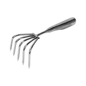 Râteau de plage multi-dents de qualité industrielle <span class=keywords><strong>pour</strong></span> la collecte des coquillages <span class=keywords><strong>Palourdes</strong></span> Huîtres Crabes et plantes aquatiques Acier inoxydable 14 dents - Product Image 1