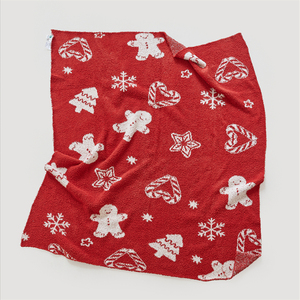 OEKO-TEX fabbrica nuovo design regalo di natale divano letto viaggio 100% poliestere coperta lavorata a maglia <span class=keywords><strong>KRS</strong></span> - Product Image 1