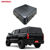 Capot rigide en alliage d'aluminium pour pick-up avec portes latérales solides et rails de toit pour Chevrolet Silverado
