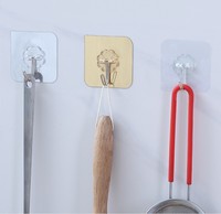 Gancho Adhesivo Mágico de PVC de Alta Resistencia, Gancho de Pared Individual Fuerte de Plástico sin Rastro ni Agujero para Abrigos, ¡Venta Caliente!