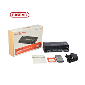 FJ-202A FJGEAR Bộ chuyển đổi ma trận video <span class=keywords><strong>VGA</strong></span> HD 2 cổng ổn định 250MHz 1080P chuyển đổi miễn phí 2 2 Bảng băng thông rộng phụ kiện video âm thanh - Product Image 4
