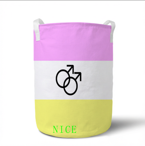 Sac seau de rangement personnalisé avec cordon de serrage, motif drapeau arc-en-ciel Gay QTPOC, panier portable imprimé sur mesure pour le stockage de souvenirs et de marchandises de détail - Product Image 6