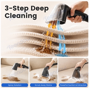 Aspiradora de <span class=keywords><strong>Vapor</strong></span> Portátil CE Teendow C7 Max 16Kpa, Limpiador de Manchas Eléctrico <span class=keywords><strong>para</strong></span> Sofás, Telas, <span class=keywords><strong>Alfombras</strong></span> y Tapicerí<span class=keywords><strong>a</strong></span> - Product Image 6