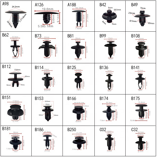 B143 Auto Plastic Push Car Retaining