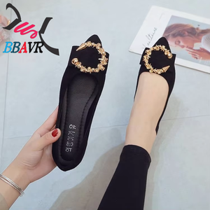 Zapatos Planos de Mujer con Punta Puntiaguda y Decoración Metálica Dorada, Ligeros para Exteriores - Product Image 6