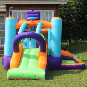 En stock aux États-Unis, AirMyFun Trampoline, <span class=keywords><strong>jeux</strong></span> de plein air, château gonflable, maison de saut gonflable avec toboggan - Product Image 1