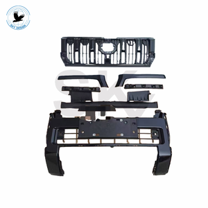 Kit carrosserie <span class=keywords><strong>Prado</strong></span> <span class=keywords><strong>VX</strong></span> 2025, lames de pare-chocs avant, pour Toyota LC250 <span class=keywords><strong>Prado</strong></span> BX TX WX, lifting, phares, calandre, noir brillant - Product Image 2