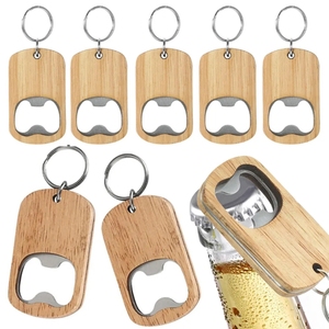 Porte-clés décapsuleur en bois pour bar et <span class=keywords><strong>restaurant</strong></span>, en alliage, étanche, avec impression typographique, pour mousquetons promotionnels - Product Image 3