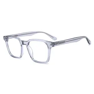 رجل خمر نظارات المرأة الزجاج العين الأسود نظارات إطار بصري الأزياء خلات عالية الجودة إطار نظارة من الأسيتات 2021